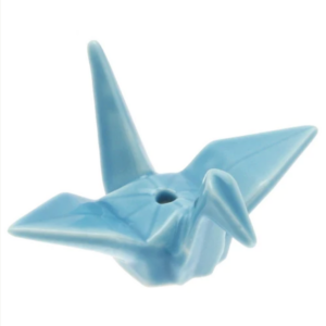 2" Crane Incense Holder - Sky Blue